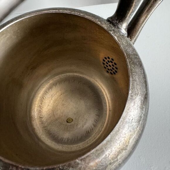 Forbes Silver Co. Vintage Silver Toned Tarnished Teapot - Picture 7 of 9